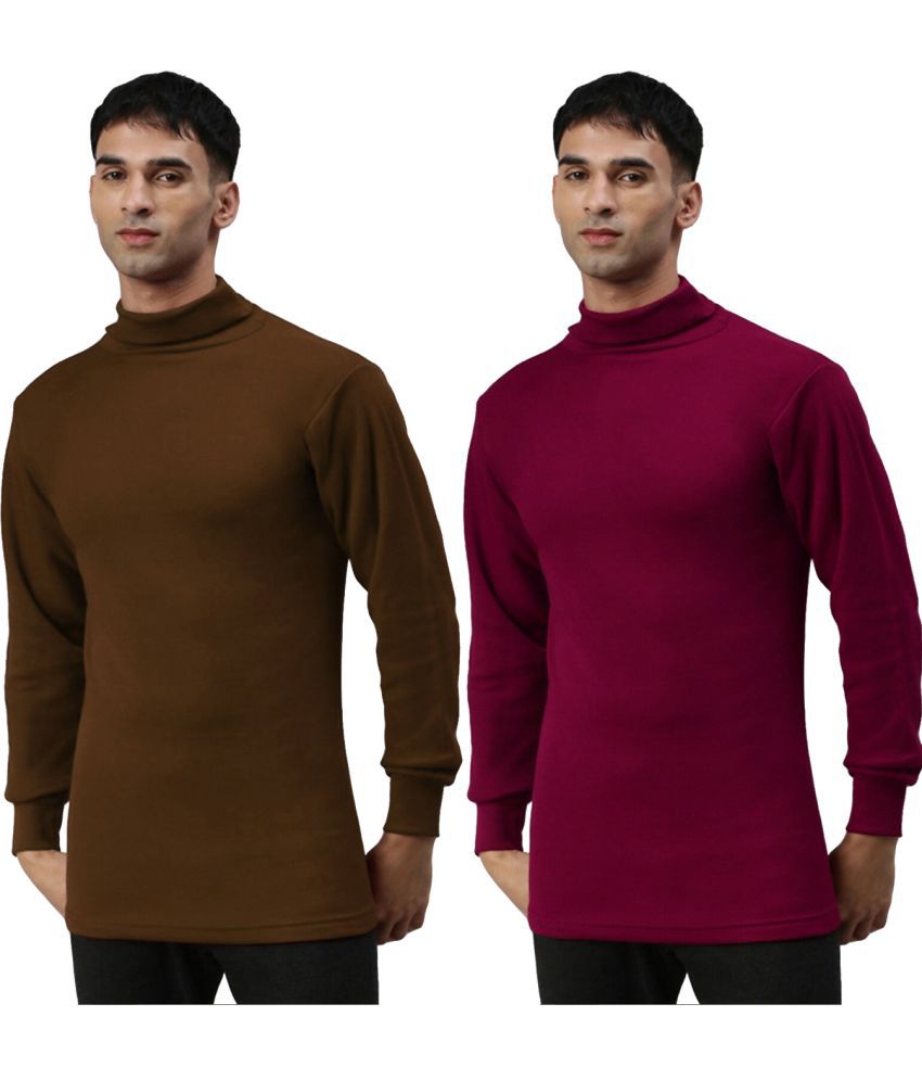     			Amul - Multicolor Polyester Men's Thermal Tops ( Pack of 2 )