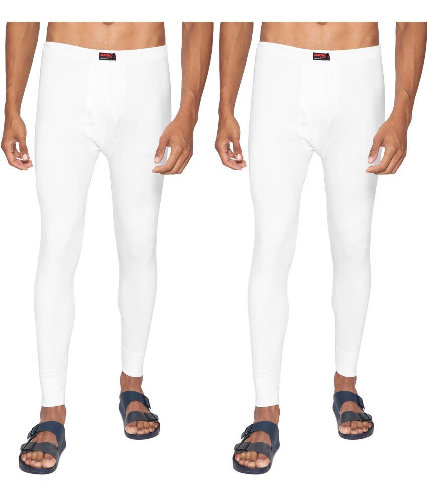     			Amul - White Polyester Men's Thermal Bottoms ( Pack of 2 )