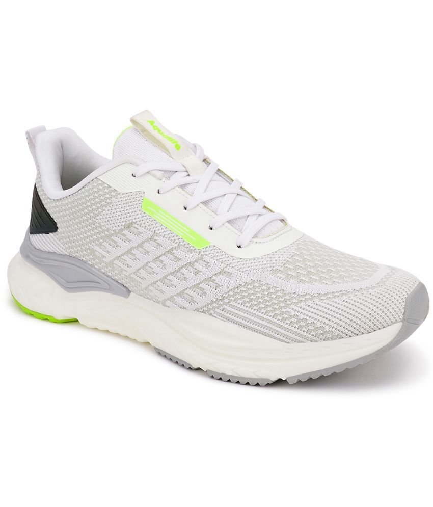     			Aqualite White Men's Sports Running Shoes