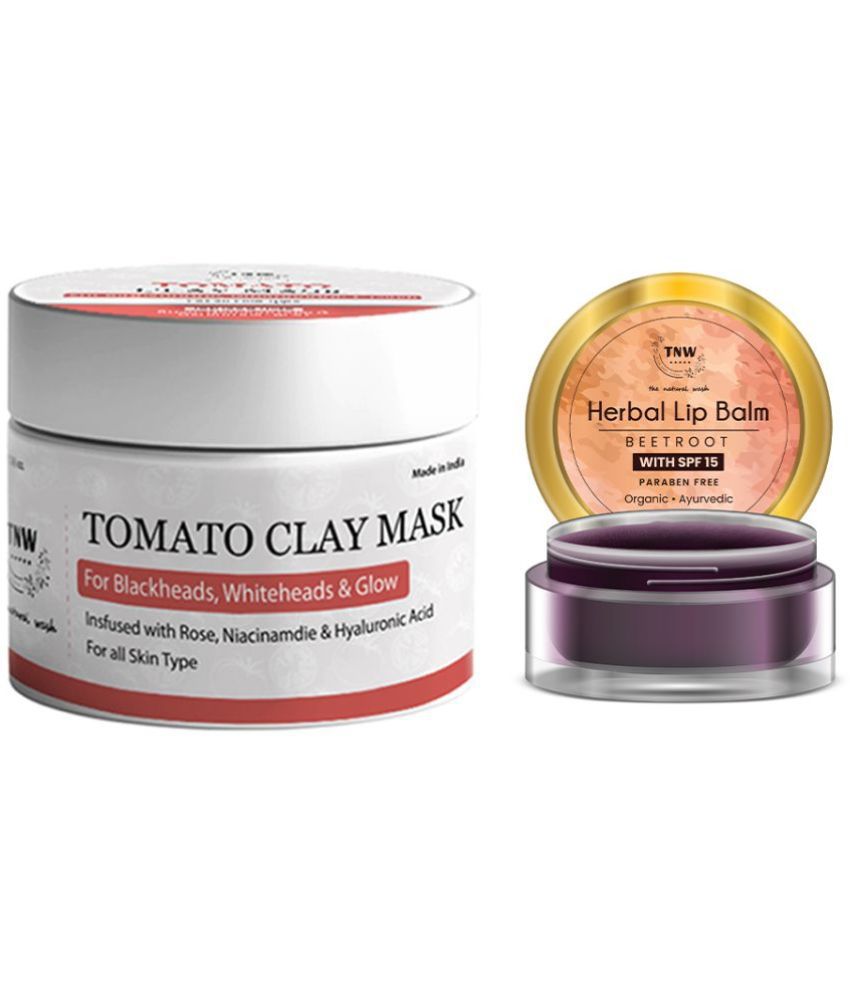     			Combo of 2- Tomato Clay Mask 50gm + Beetroot Lip Balm 5gm