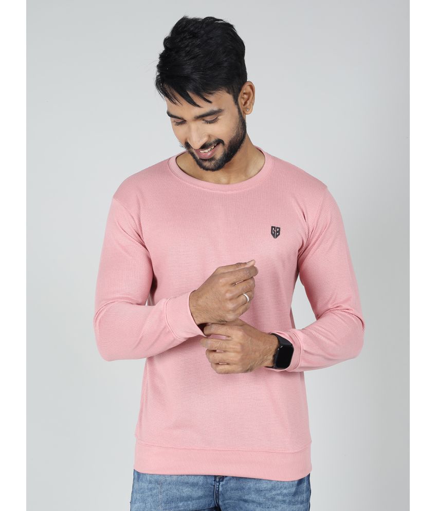     			GAME BEGINS Cotton Blend Round Neck Men's Full Sleeves Pullover Sweater - Pink ( Pack of 1 )