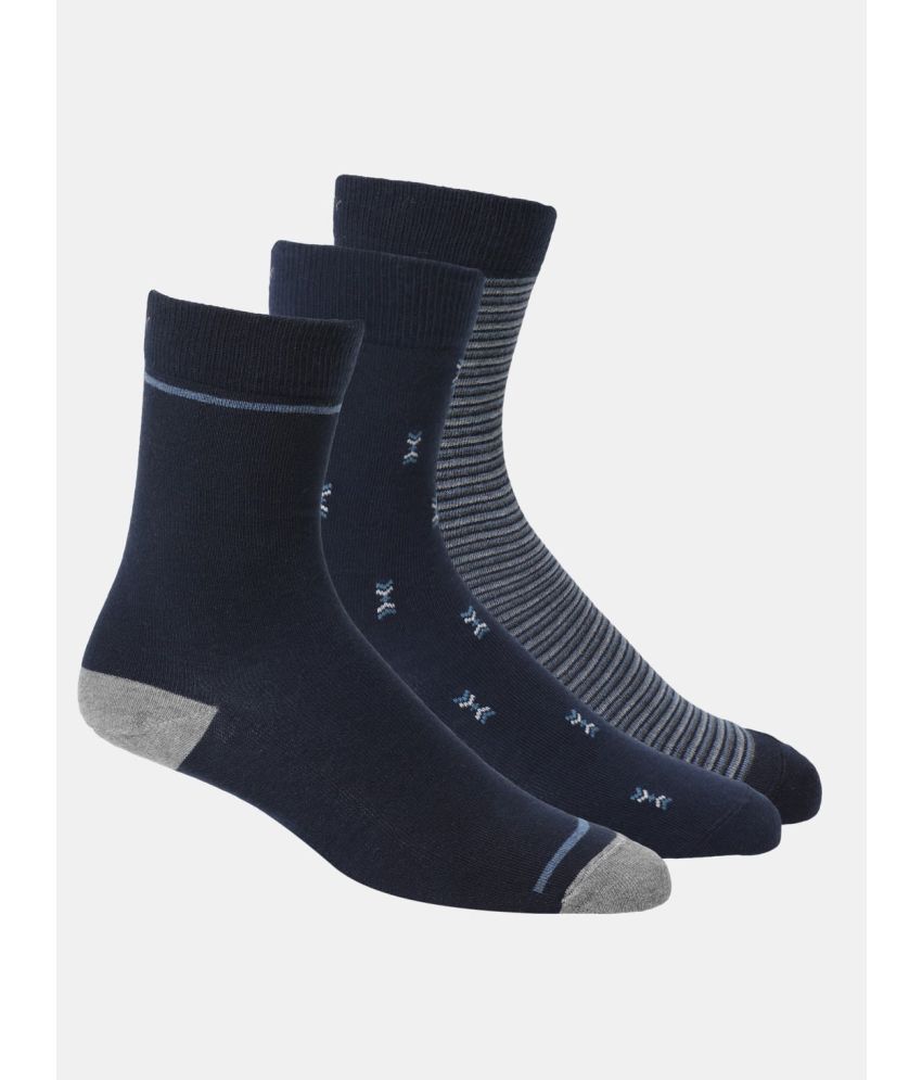     			Jockey 7104 Men Compact Cotton Crew Length Socks with Stay Fresh Treatment - Navy (Pack of 3)