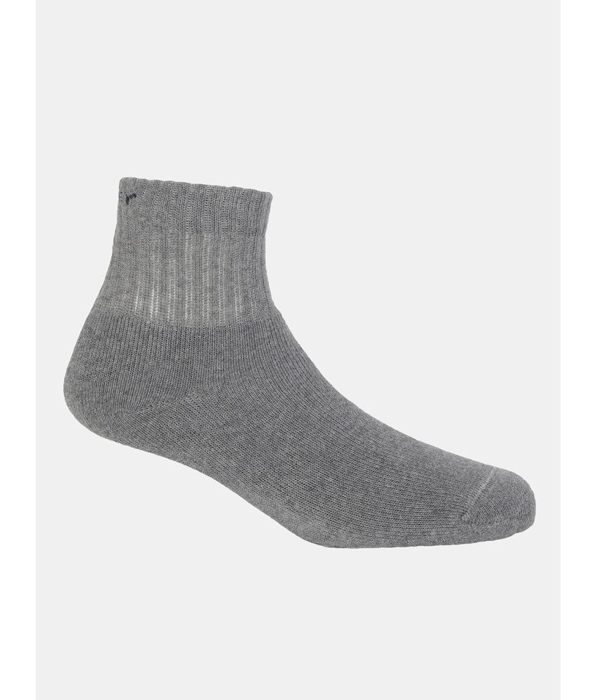     			Jockey 7036 Men Compact Cotton Terry Ankle Length Socks - Mid Grey Melange