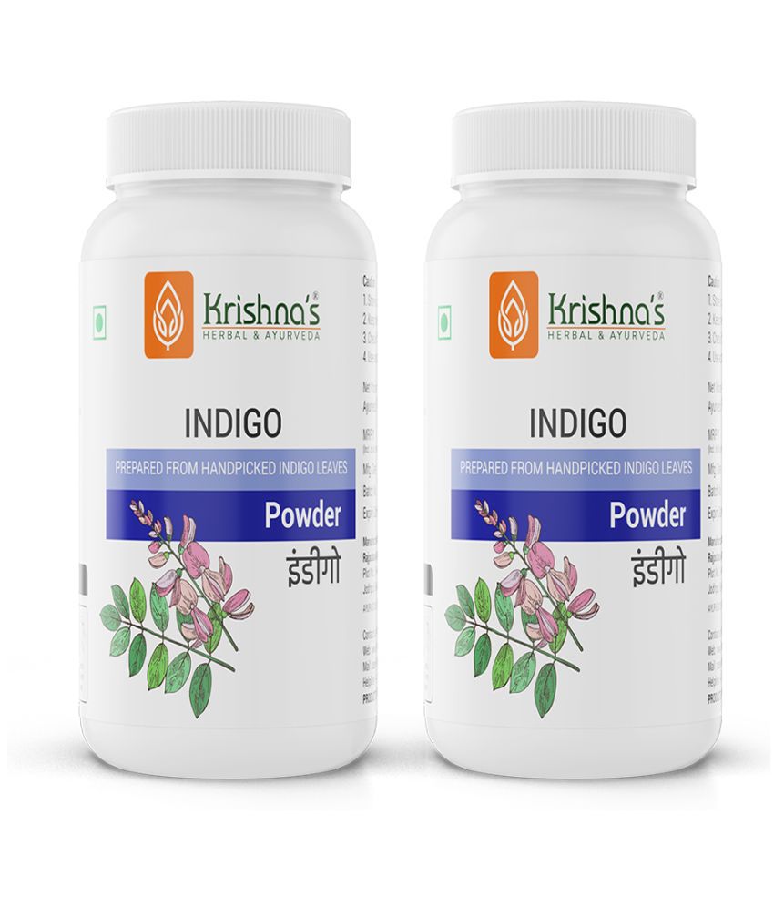     			Krishna's Herbal & Ayurveda Indigo Powder, 100 g Pack Of 2