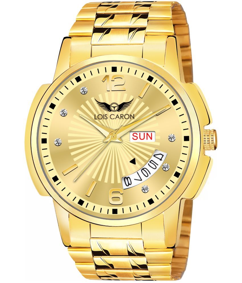     			Lois Caron Gold Stainless Steel Analog Men's Watch