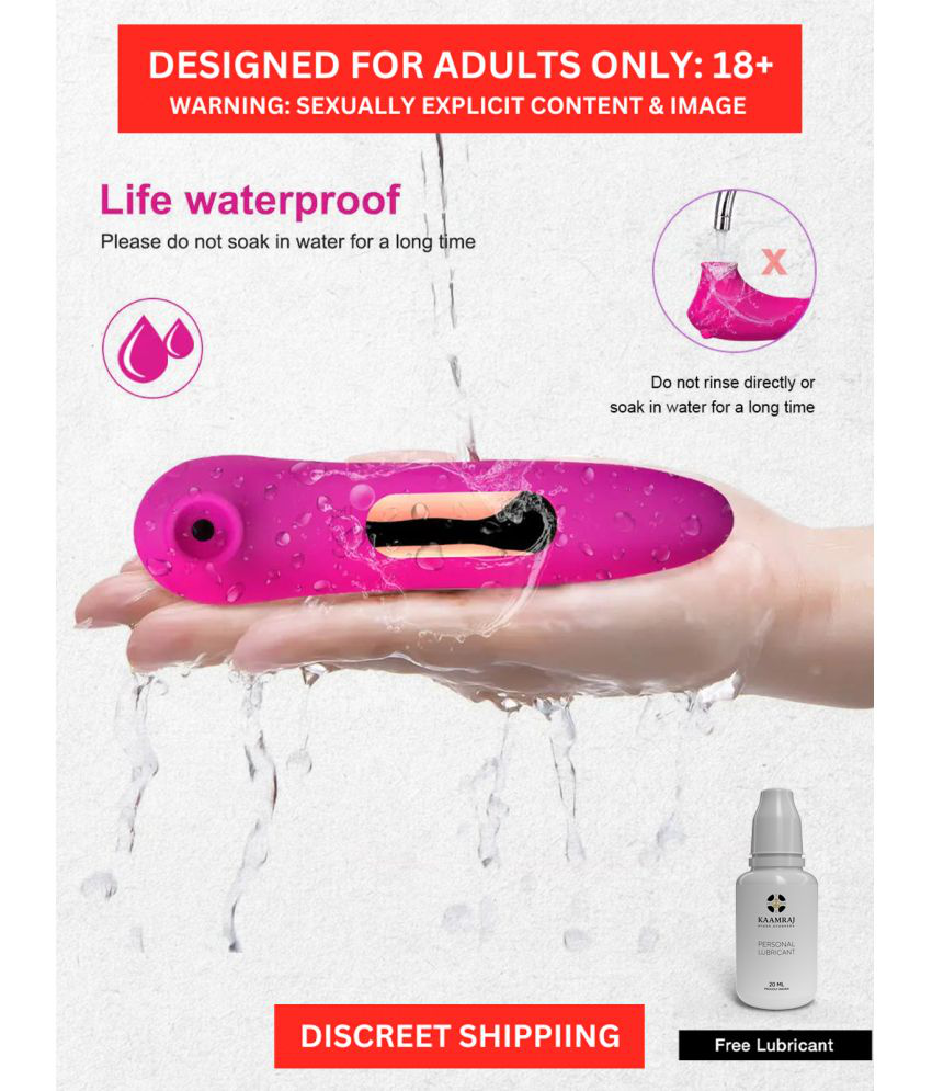     			Mini Vibrator- 6 inch Length Light Weight Pocket Pucker Magnetic USB  Chargeable with 10 Suction Modes Girls Vagina Vibrator by Naughty Nights with Free Kaamraj Lubricant