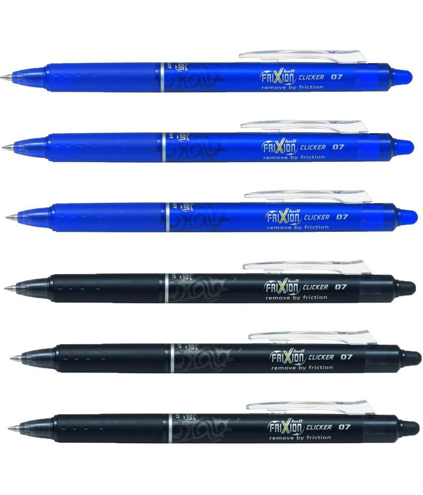     			Pilot Frixion Clicker Ball Pen RT Blue 3 and Black 3