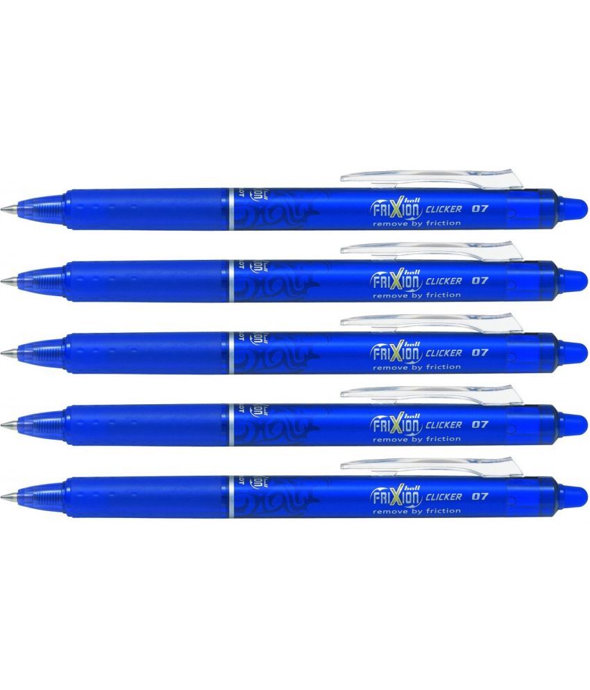     			Pilot Frixion Clicker Ball Pen RT Blue Pack of 5