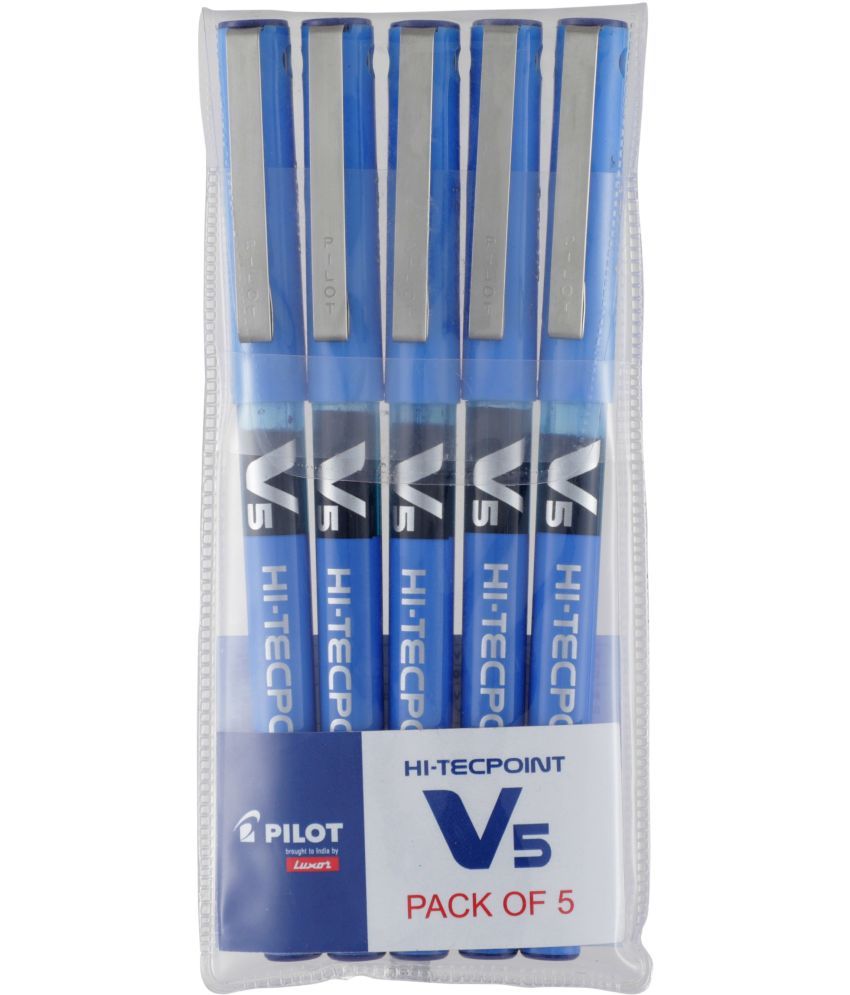     			Pilot Hi-Tecpoint V5 Blue Pack of 5