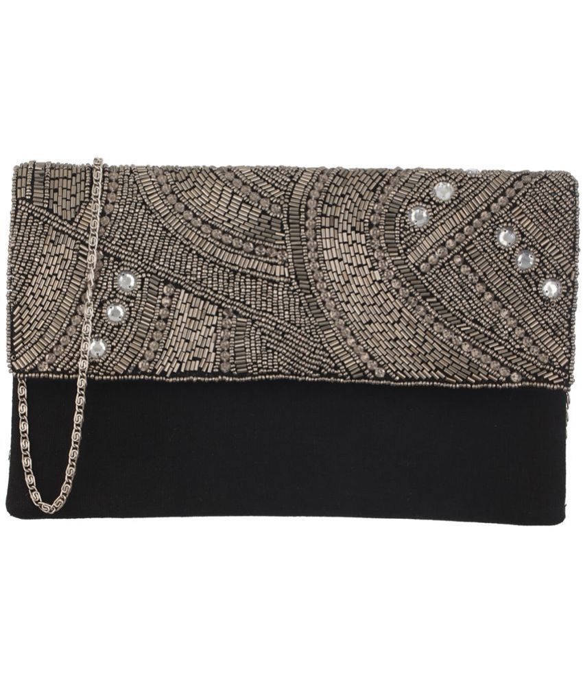     			Priyassi Black Fabric Sling Bag