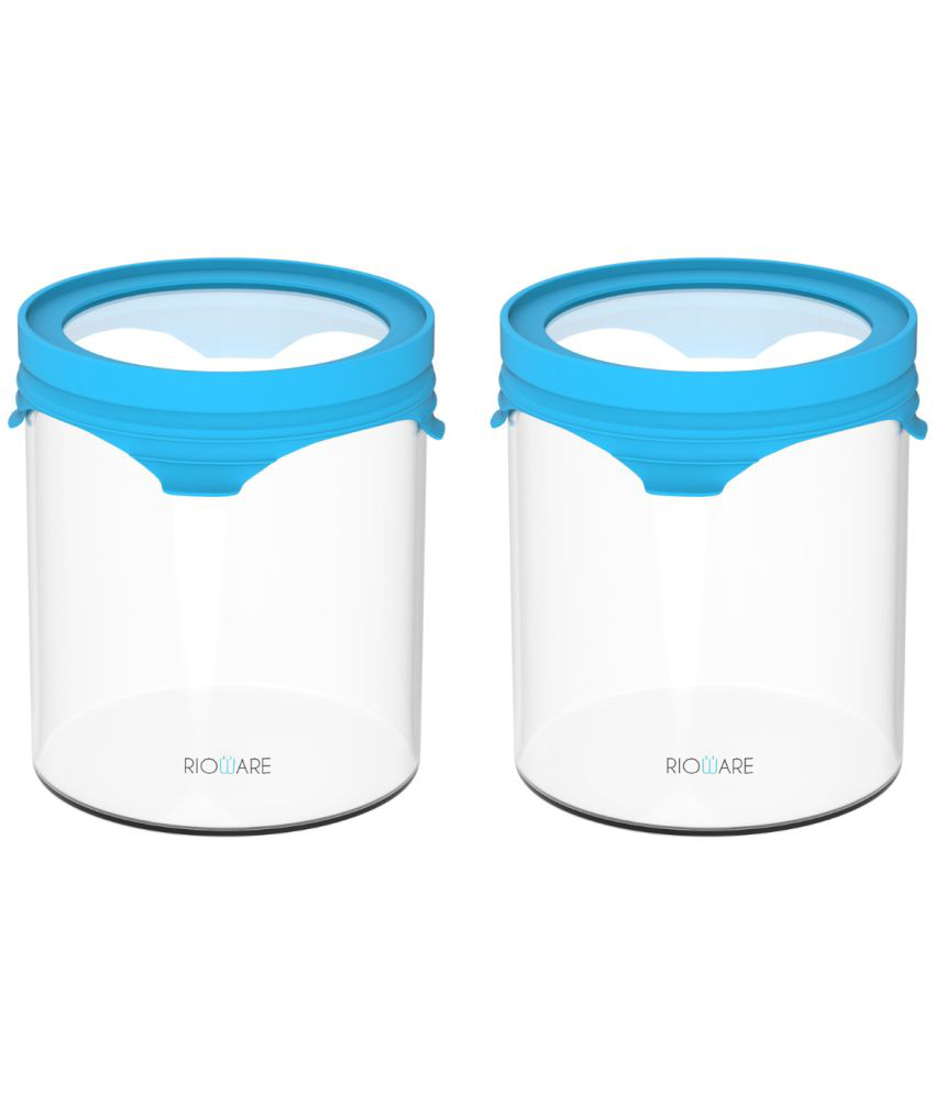     			Rioware Rioware Containers Glass Transparent Salt/Pepper Container ( Set of 2 )