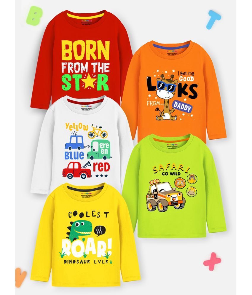     			Trampoline Pack of 5 Boys Cotton Blend T-Shirt ( Multicolor )