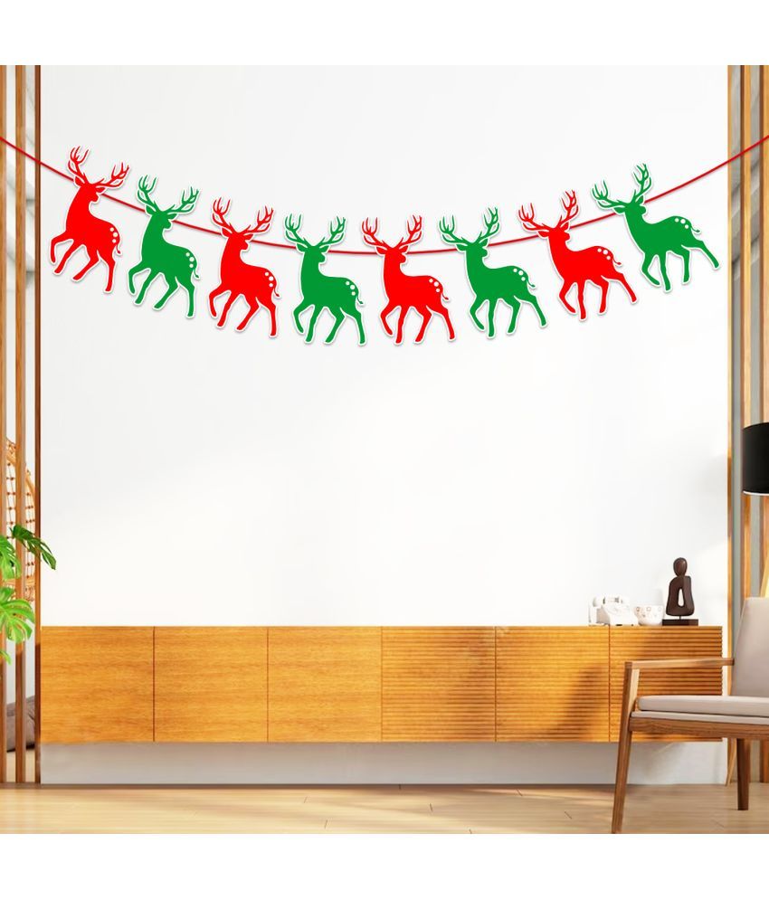     			Zyozi Christmas Decorations Banner | Christmas Party Decorations, Christmas Decorations for Home - Office Party, Xmas Bunting Decoration Banner