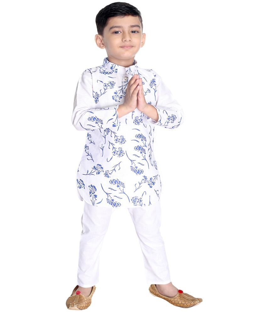     			s muktar garments Pack of 1 Boys Cotton Blend ( Blue & White )