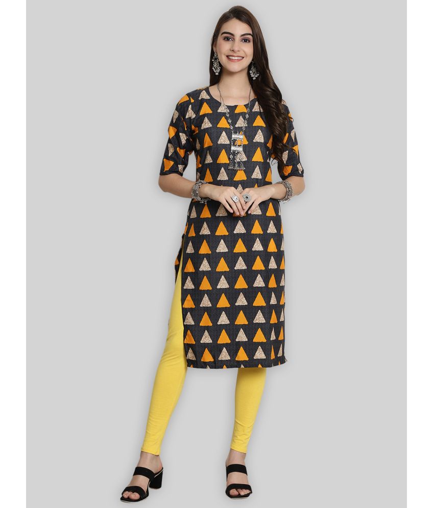     			1 Stop Fashion Crepe Printed Straight Women's Kurti - Multicolor ( Pack of 1 )