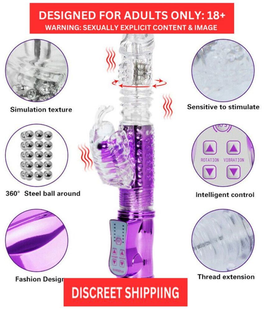     			36 Modes USB Rechargeable Rotating Rabbit Vibrator Waterproof Vibrating Anal Dildo G Sp*t Clitoris Sex Toy