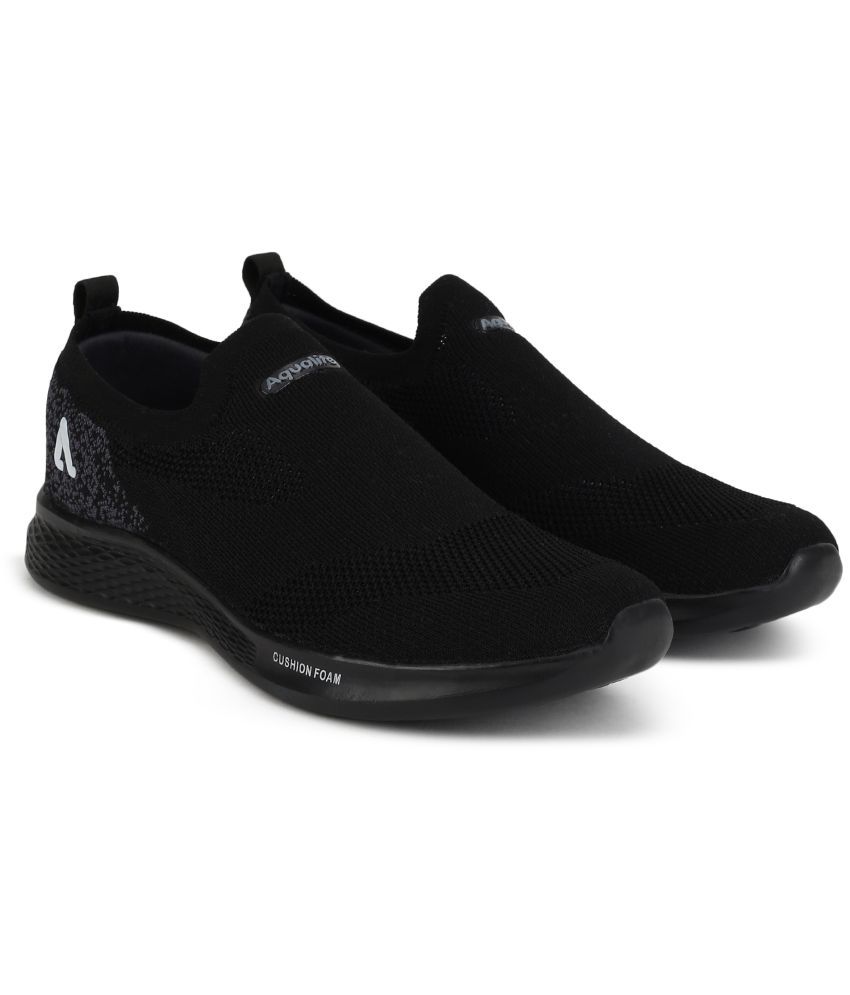     			Aqualite Black Men's Slip-on Shoes