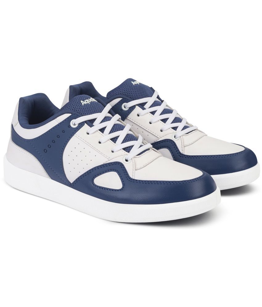     			Aqualite White Men's Sneakers