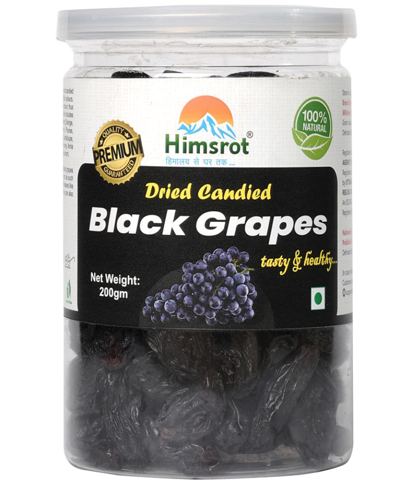     			Himsrot Dried Candied Black Grapes (Kali Kishmish) |Organic Black Raisins "Black Bukhara”|No Sugar Added| Healthy & Tasty 100% Organic| Indian Dry Fruits from Himalayas| No Preservatives –Colors (200gm)
