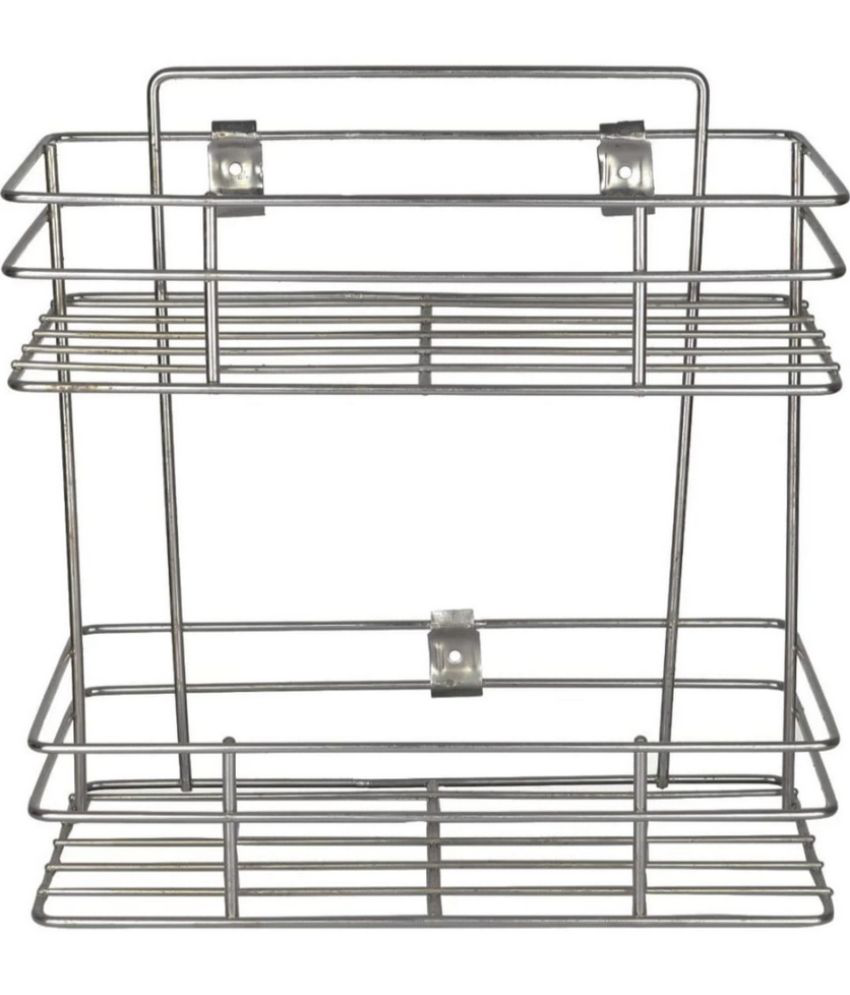     			Home Lane Silver Stainless Steel Wall mount Stand ( Pack of 1 )