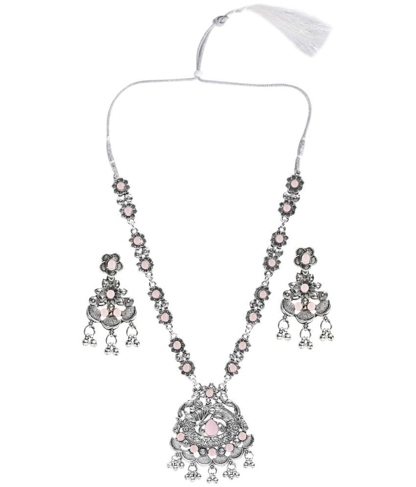     			PUJVI Pink German Necklace Set ( Pack of 1 )