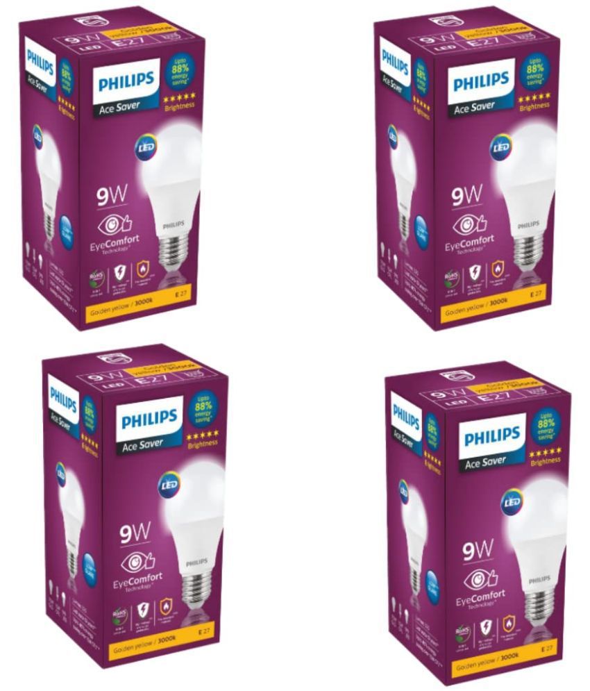     			Philips 6W Warm White LED Bulb ( Pack of 4 )