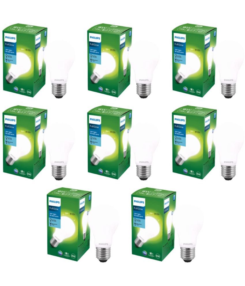     			Philips 9w Cool Day light LED Bulb ( Pack of 8 )
