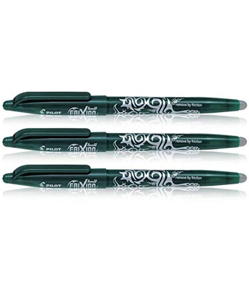     			Pilot Frixion Roller Pen 167 Green Pack of 3