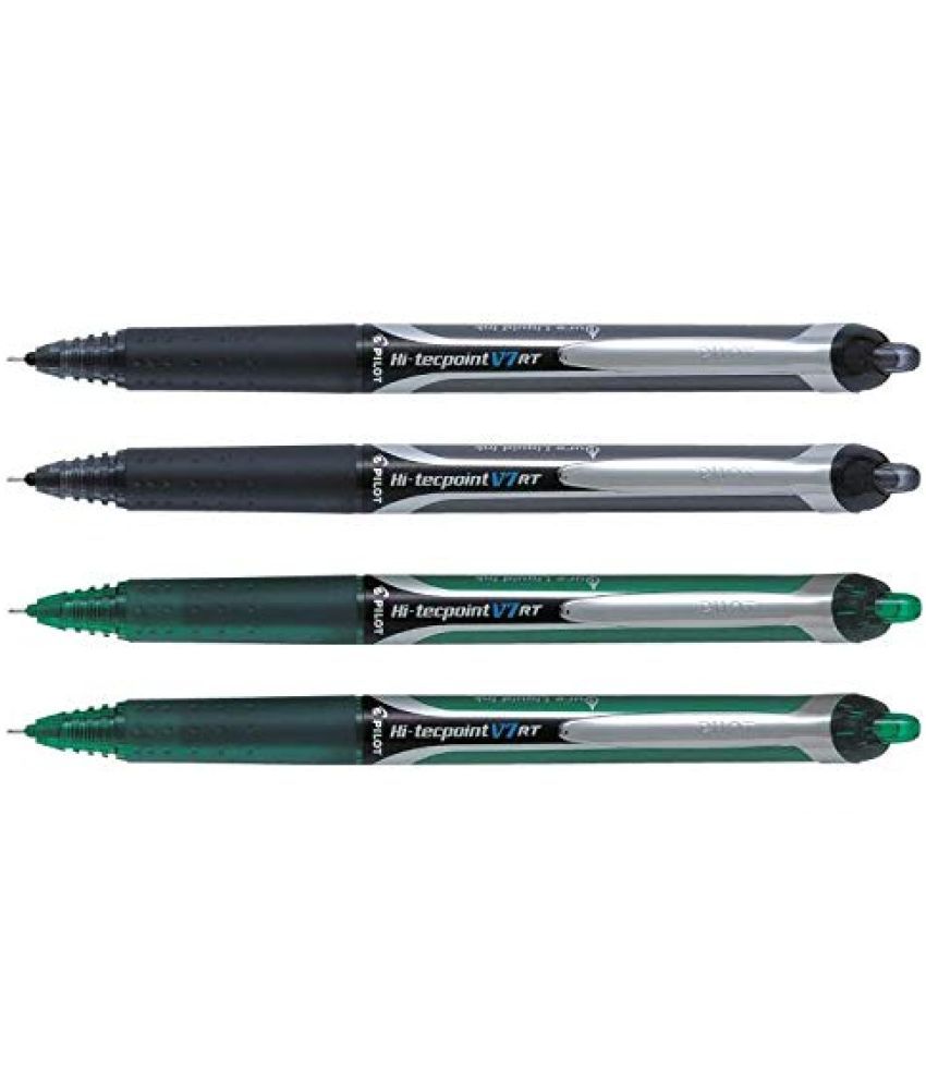     			Pilot Hi-Tecpoint V7 RT Black 2 and Green 2