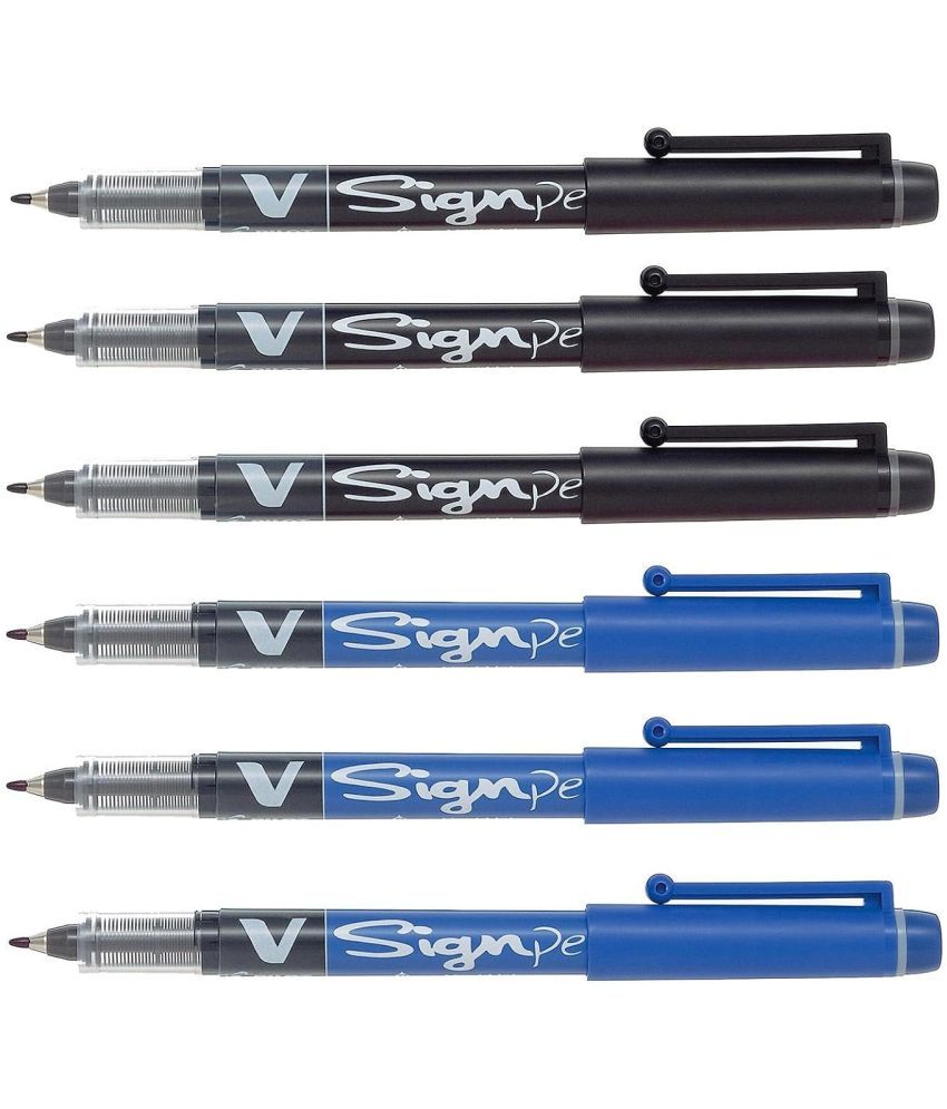     			Pilot V Sign Pen Blue 3 and Black 3