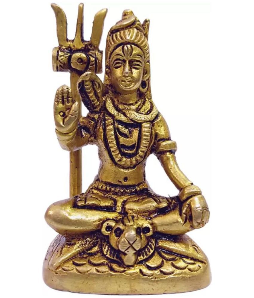     			Shreeyaash Brass Lord Shiva Idol ( 7 cm )