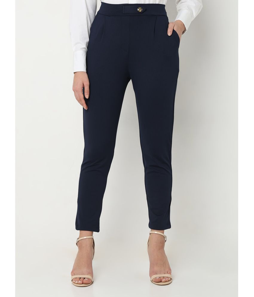    			Smarty Pants Navy Cotton Blend Regular Women's Formal Pants ( Pack of 1 )