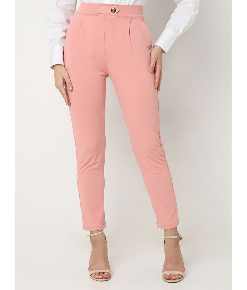     			Smarty Pants Peach Cotton Blend Regular Women's Formal Pants ( Pack of 1 )