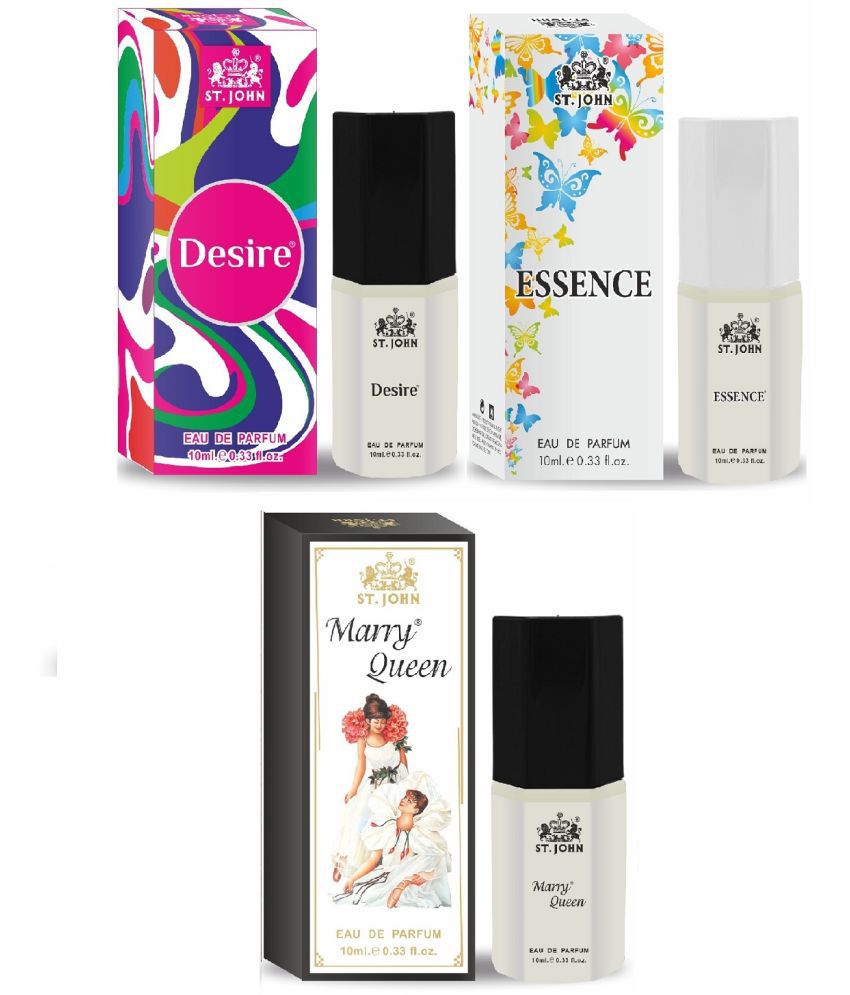     			St. John Essance, Desire & Marry Queen for Men 10ml Each Eau De Parfum (EDP) For Men 10ml ( Pack of 3 )
