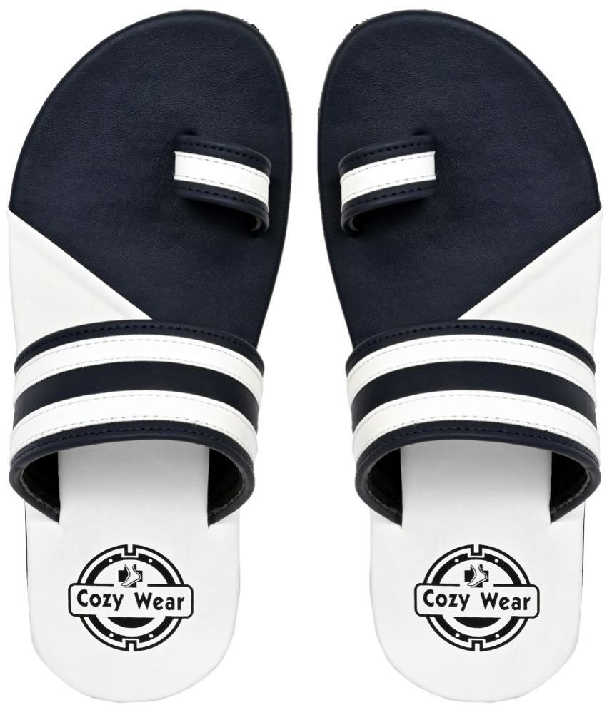     			Cozy Wear Navy Blue Men's Thong Flip Flop