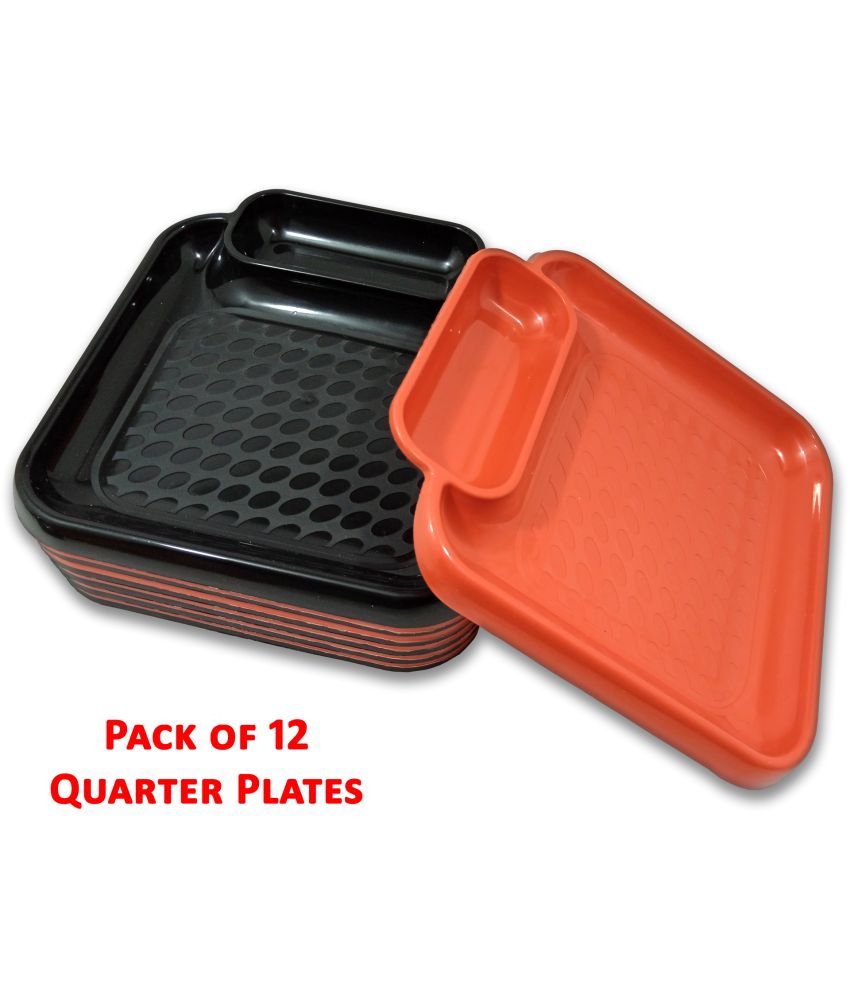     			Inpro 12 Pcs Plastic Multi Color Platter