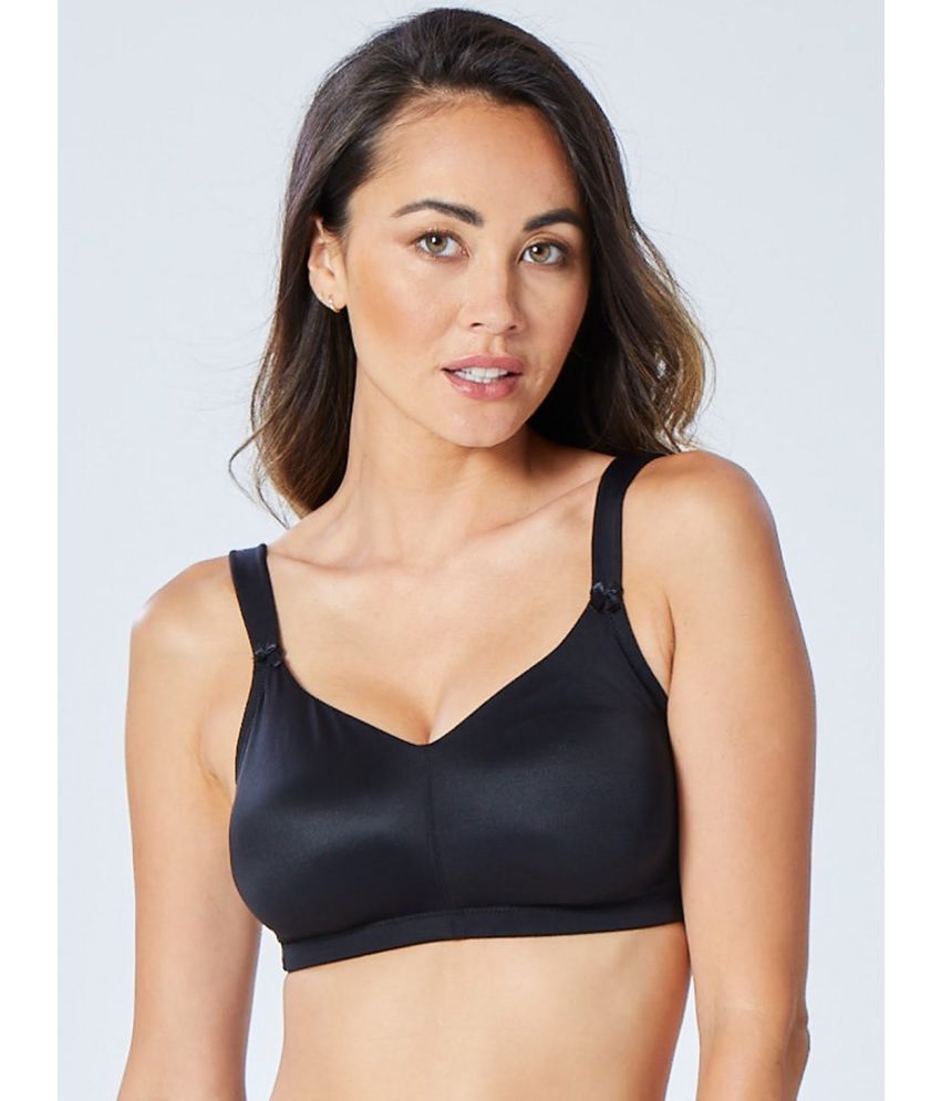     			Jockey 1841 Wirefree Non Padded Microfiber Nylon Elastane Full Coverage Minimizer Bra - Black