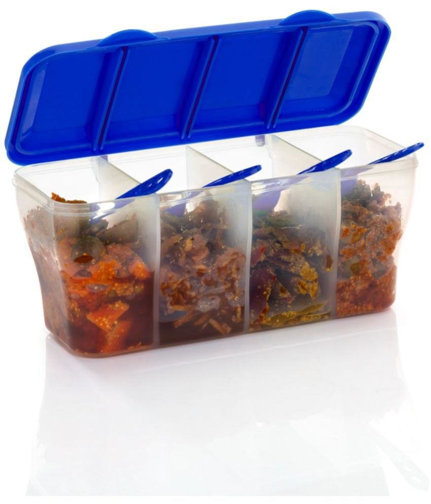     			MAGICSPOON Jar PET Blue Spice Container ( Set of 1 )