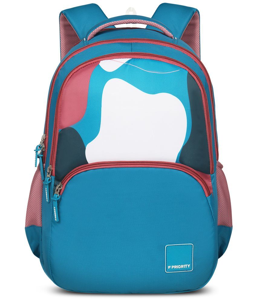     			Priority 35 Ltrs Blue Polyester College Bag