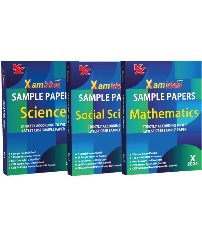     			Xam idea Sample Papers Simplified Bundle set of 3 books (Science,Social Science, Mathematics |Board Exam Class 10 for 2024|