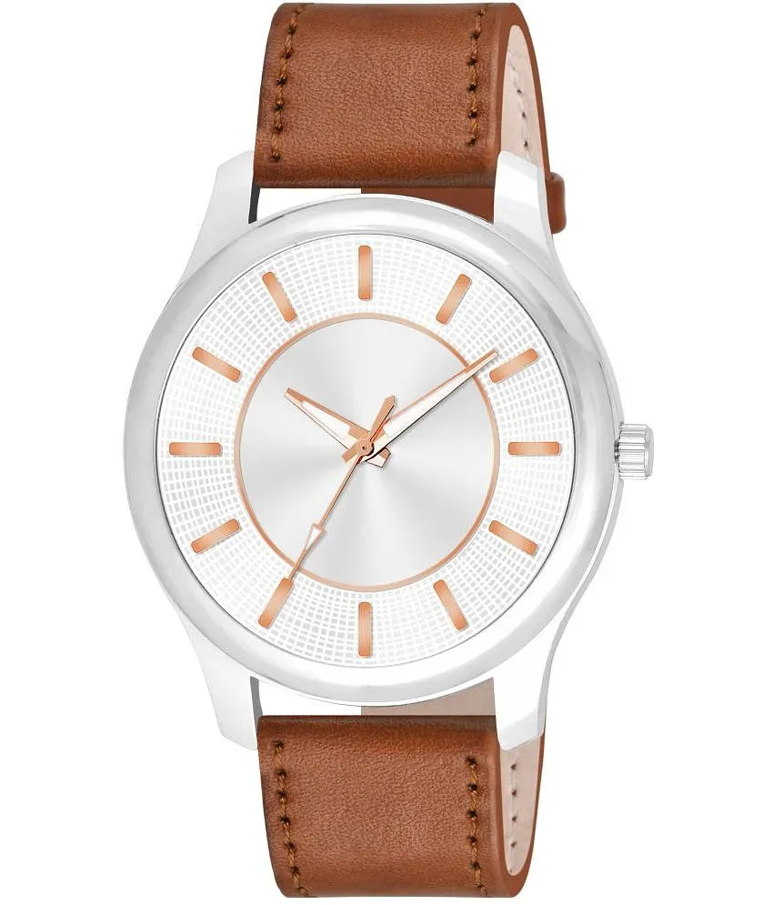 NiyatiNx Brown Leather Analog Men s Watch Buy NiyatiNx Brown