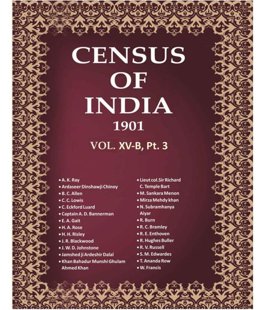     			Census of India 1901: Madras - Provincial Tables Volume Book 37 Vol. XV-B, Pt. 3