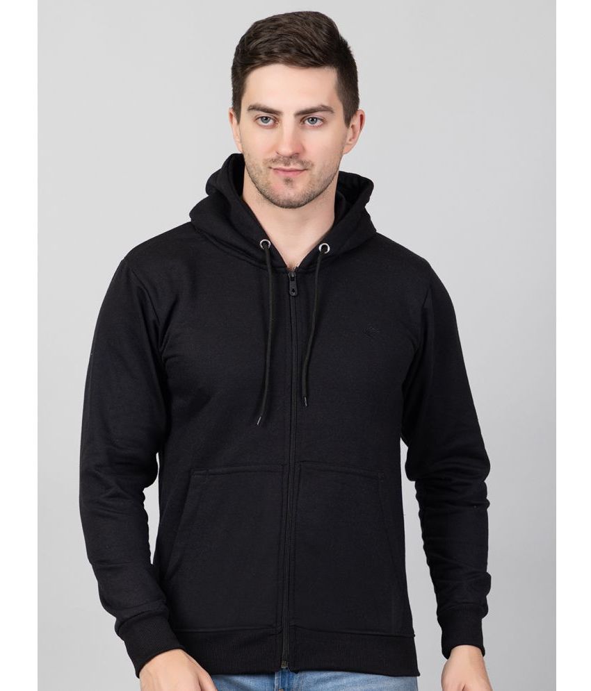     			EKOM Fleece Hooded Men's Sweatshirt - Black ( Pack of 1 )