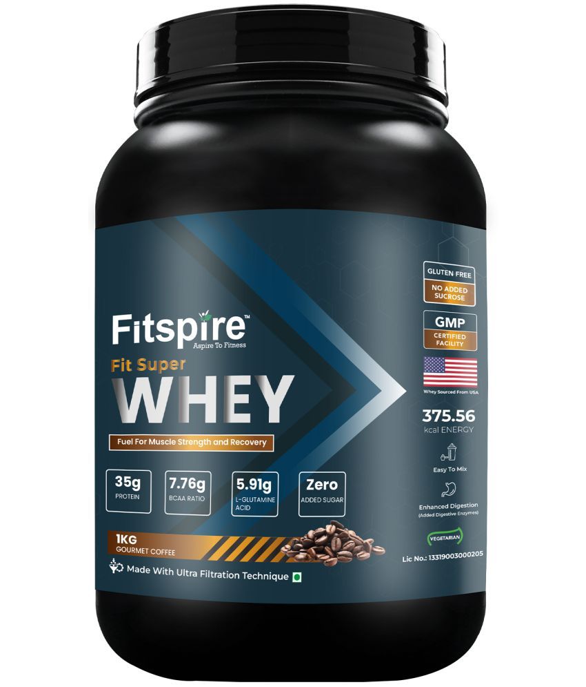     			Fitspire Super fit whey protein Gourmet coffee 1 kg Powder