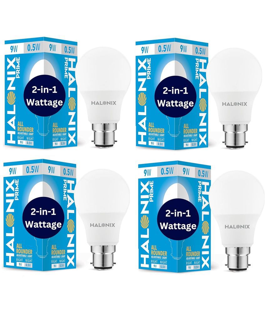     			Halonix 9W Cool Day Light LED Bulb ( Pack of 4 )