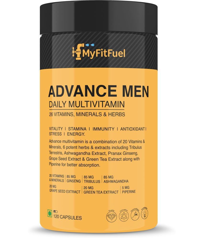     			MyFitFuel Men Advance Daily 46 Multivitamin, Minerals, Herb Extracts 120 Tablets 120 no.s Minerals Tablets
