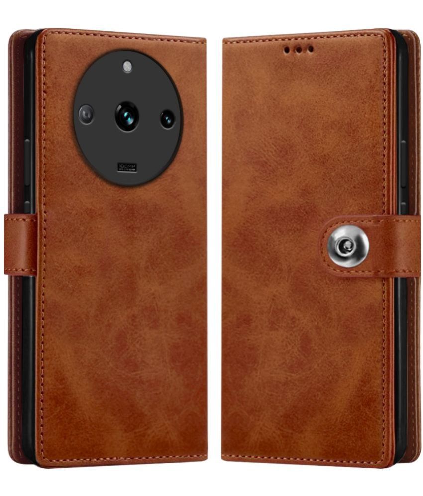     			NBOX Brown Flip Cover Leather Compatible For Realme 11 Pro ( Pack of 1 )