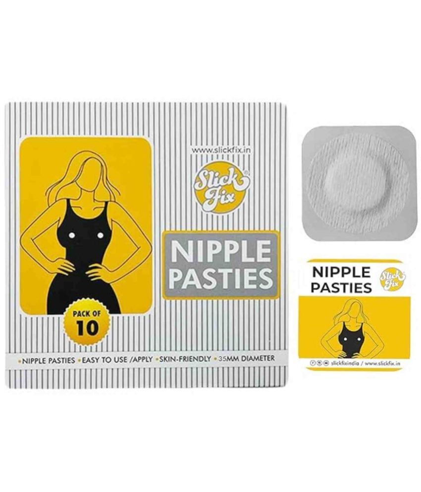     			SLICKFIX Self Adhesive Nipple Pasties, (Pack of 20 pcs), No Show Bra for Women, Nipple Covers Disposable, Small Nipple Covers, Nipple Stickers, Nipple Shields, Breast Covers | Round Shape.