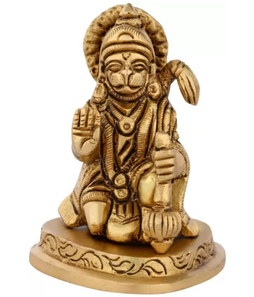     			Shreeyaash Brass Lord Hanuman Idol ( 5 cm )