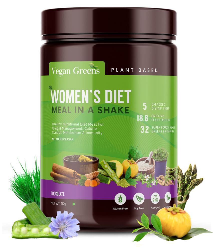    			Vegan Greens - Women Diet Meal Shake Herbs 1KgChocolate Plant Protein Powder ( 1 kg Chocolate )
